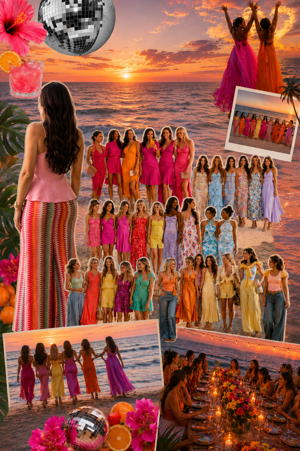 Moodboard für den bunten Dresscode